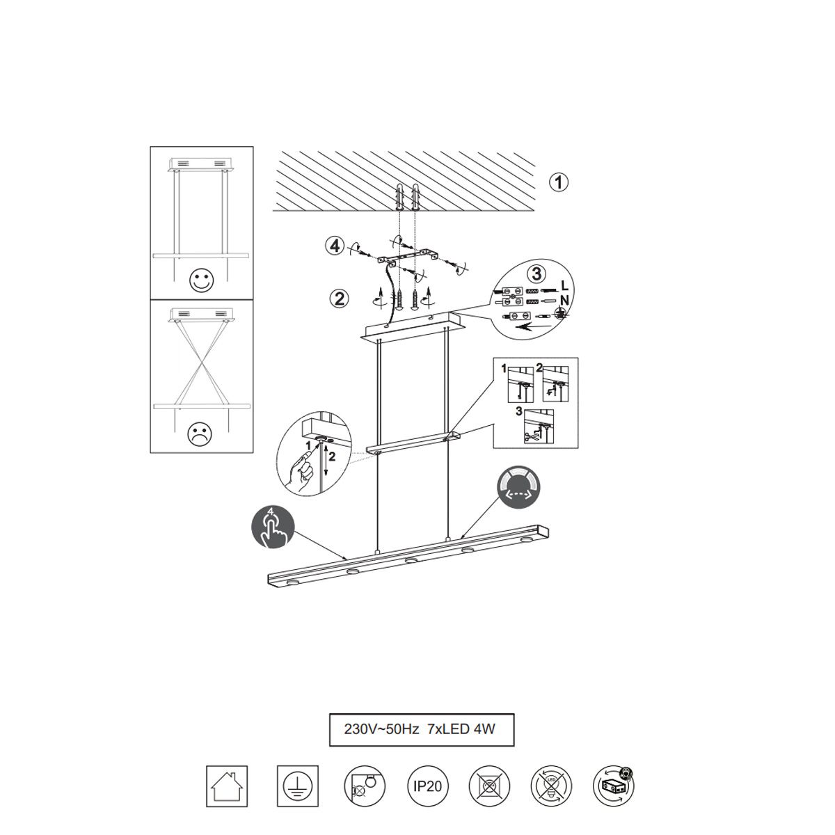 Lampadari & plafoniere: LED Pendelleuchte, Schwarz, Verstellbar – Nuovo (secondo la descrizione) da Kreuzlingen venduto da Smart-Light 2