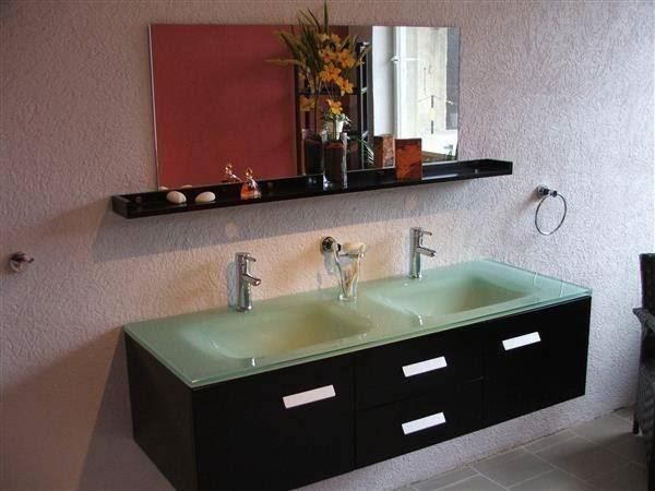 Lavabi & lavandini: 150cm GLASS Doppelwaschtisch  WEISS – Nuovo e nell'imballaggio originale da Dietikon venduto da Baedershop24 5