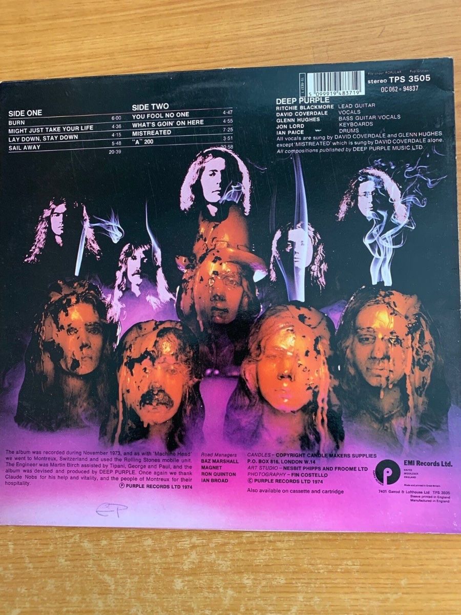 Dischi in vinile: Deep Purple - Burn / UK-Press. 1987 - Very nice Copy – Usato da Gais venduto da soundcave57 1
