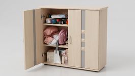 Holzkommode mit zwei Türen gebraucht