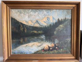 H. Studer Grosse Original ÖlGemälde