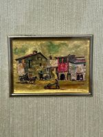 Maria Angelillo Chromolithografie Bild 23 Kt.Blattgold Italy