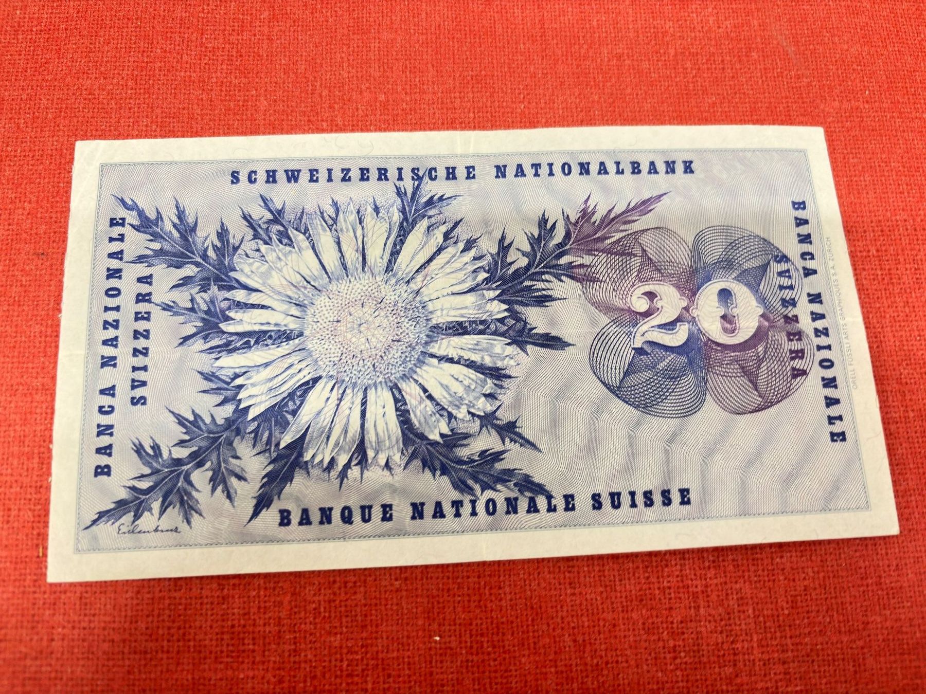 Banconote: 20 Franken Banknote 1972 wenig gebraucht – Usato da Ormalingen venduto da digital09 1