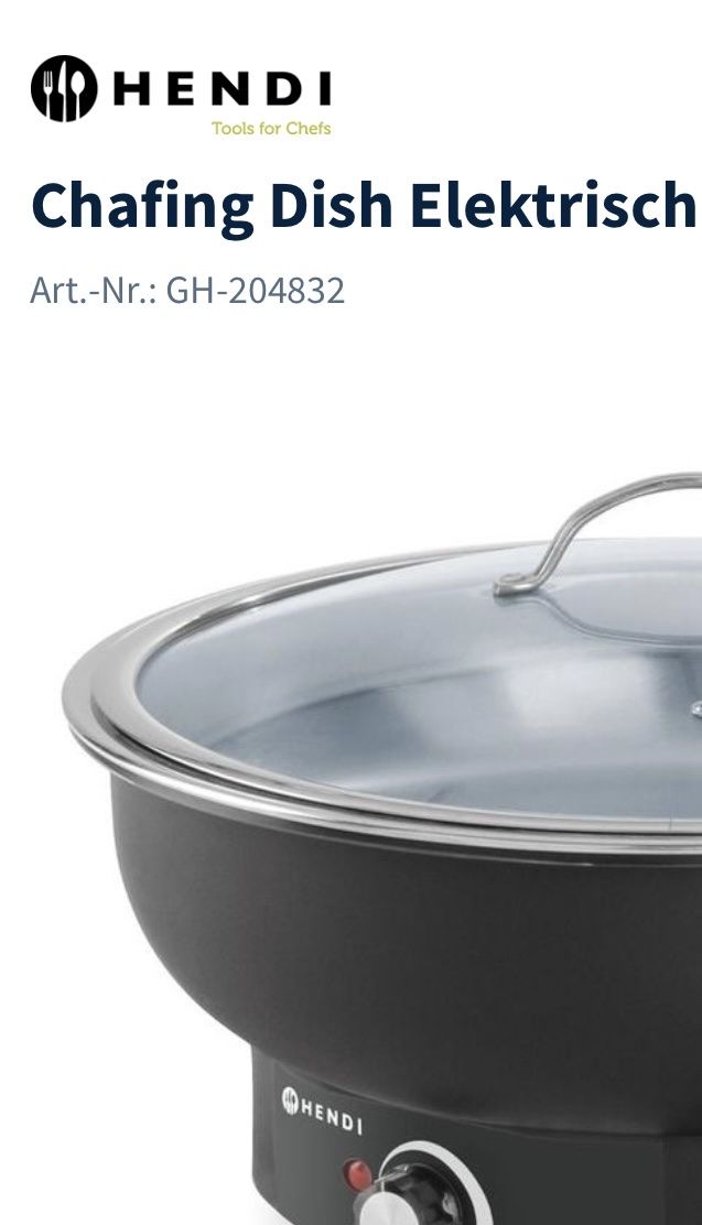 Elettrodomestici da cucina: Chafing Disch Elektrisch Tesino – Nuovo e nell'imballaggio originale da Hofstetten SO venduto da benji2000 1