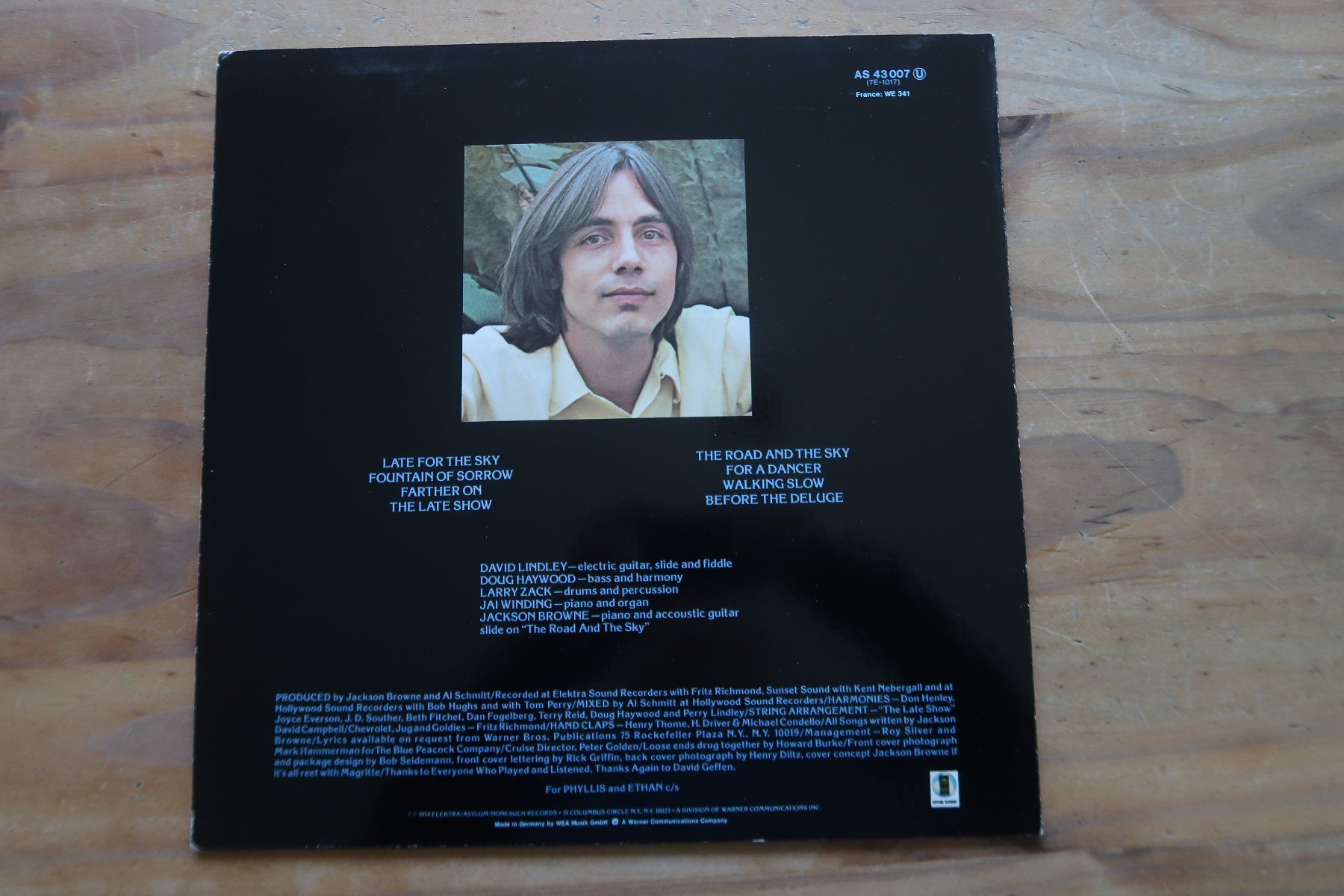 Dischi in vinile: JACKSON BROWNE - LATE FOR THE SKY - VINYL LP – Usato da Basel venduto da Patiscat 1