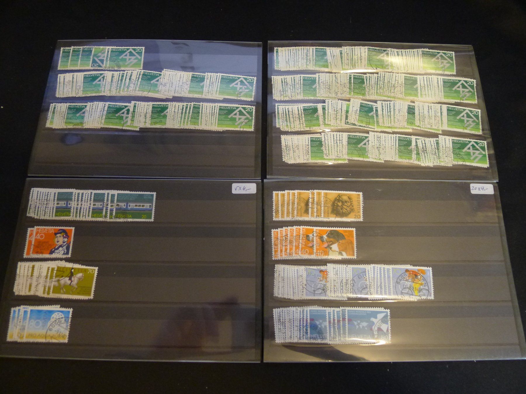 Alle Briefmarken: Schweizer Briefmarken Dubletten auf Steckkarten 1982-1985 – Gebraucht aus Dagmersellen von q1w2e3r4 6