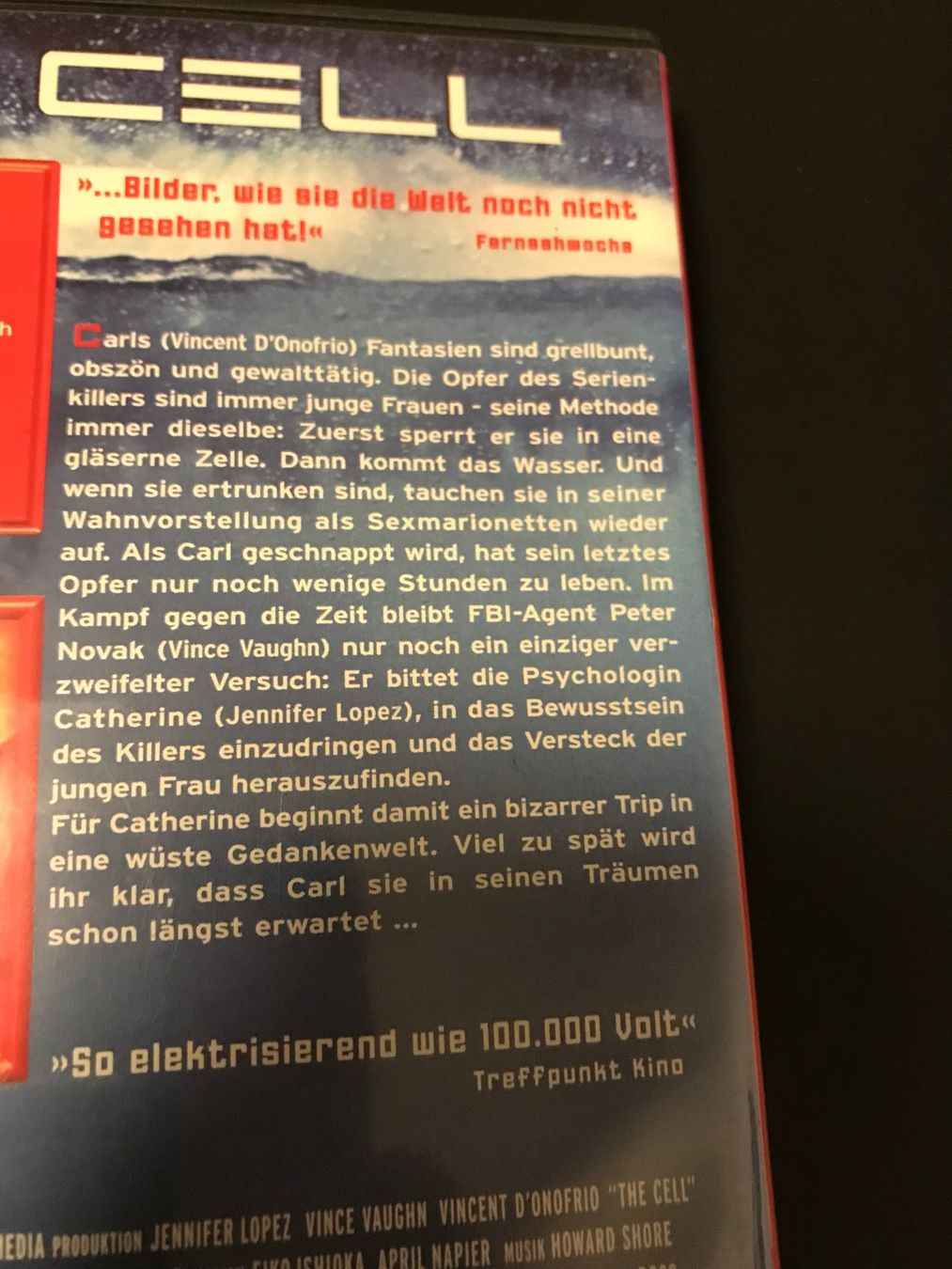 Tutti i DVDs: The Cell -Tauche ein in das Bewusstsein eines Killers – Usato da Freudwil venduto da Feenland2010 2