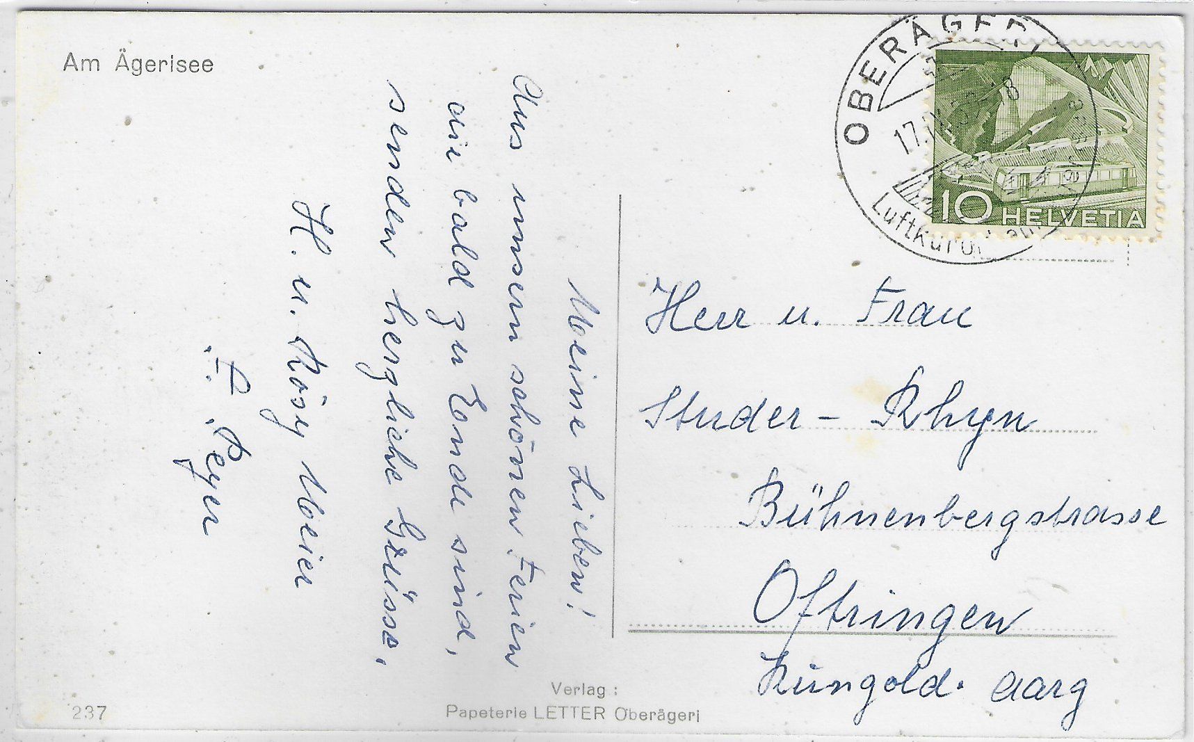 Cartes postales: Partie am Ägerisee – D'occasion à Ettingen par Kartenplanet 1
