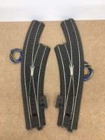 1 Paar Märklin H0 C-Gleis Bogenweiche li und re mit Antrieb