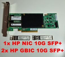 HP/HPE NC552SFP 10G/GB SFP+ 614201-001 NIC + 2xHP 10G GIBC