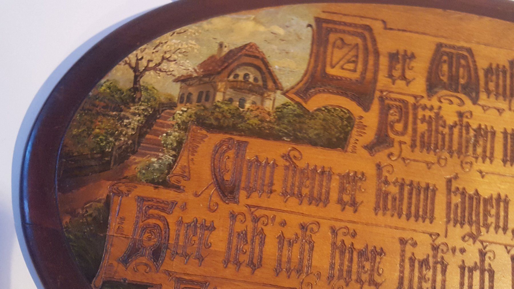 Foto & Immagini: Antikes Spruchbild mit Hausspruch – Usato da Remetschwil venduto da Privatflohmi 2