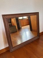 Spiegel mit Schnitzerei Rahmen Holz antik guter Zustand