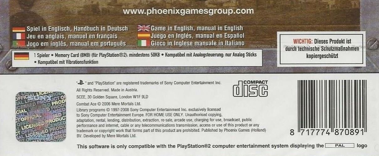 Spiele: Combat Ace - Playstation 2 - Nagelneu & Originalverschweisst – Neu und originalverpackt aus Bad Säckingen von ms-spiele-keys 2