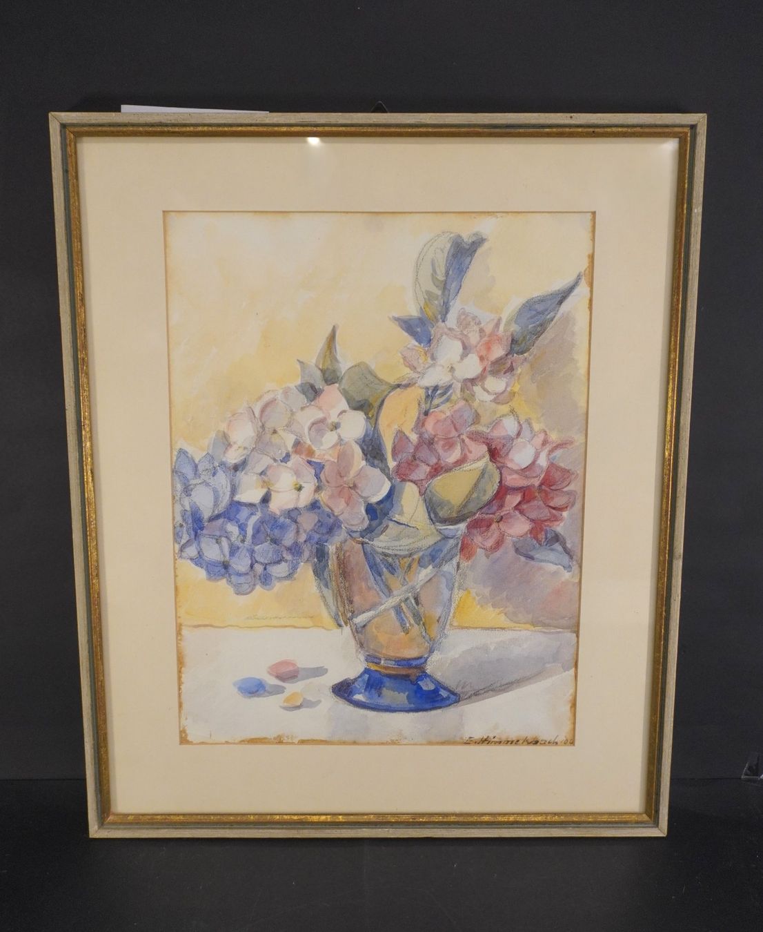 Dipinti: Originales Aquarell Gemälde Blumenstilleben S332 – Usato da Basel venduto da B.W.B. 7