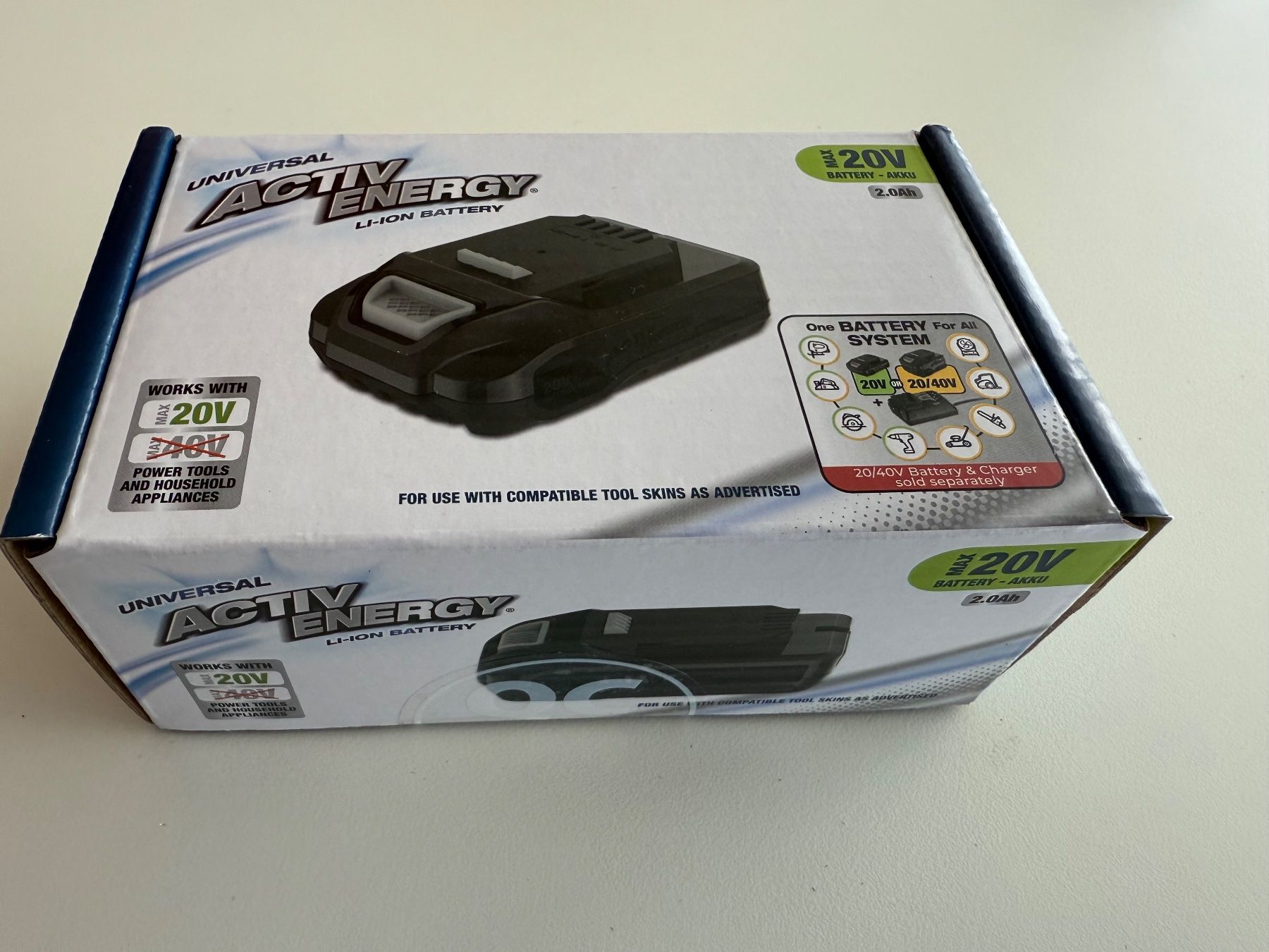 Caricatori & Batterie: Activ Energy batterie 20V, 2.0Ah – Nuovo e nell'imballaggio originale da St-Gingolph venduto da GoldenKeys 3