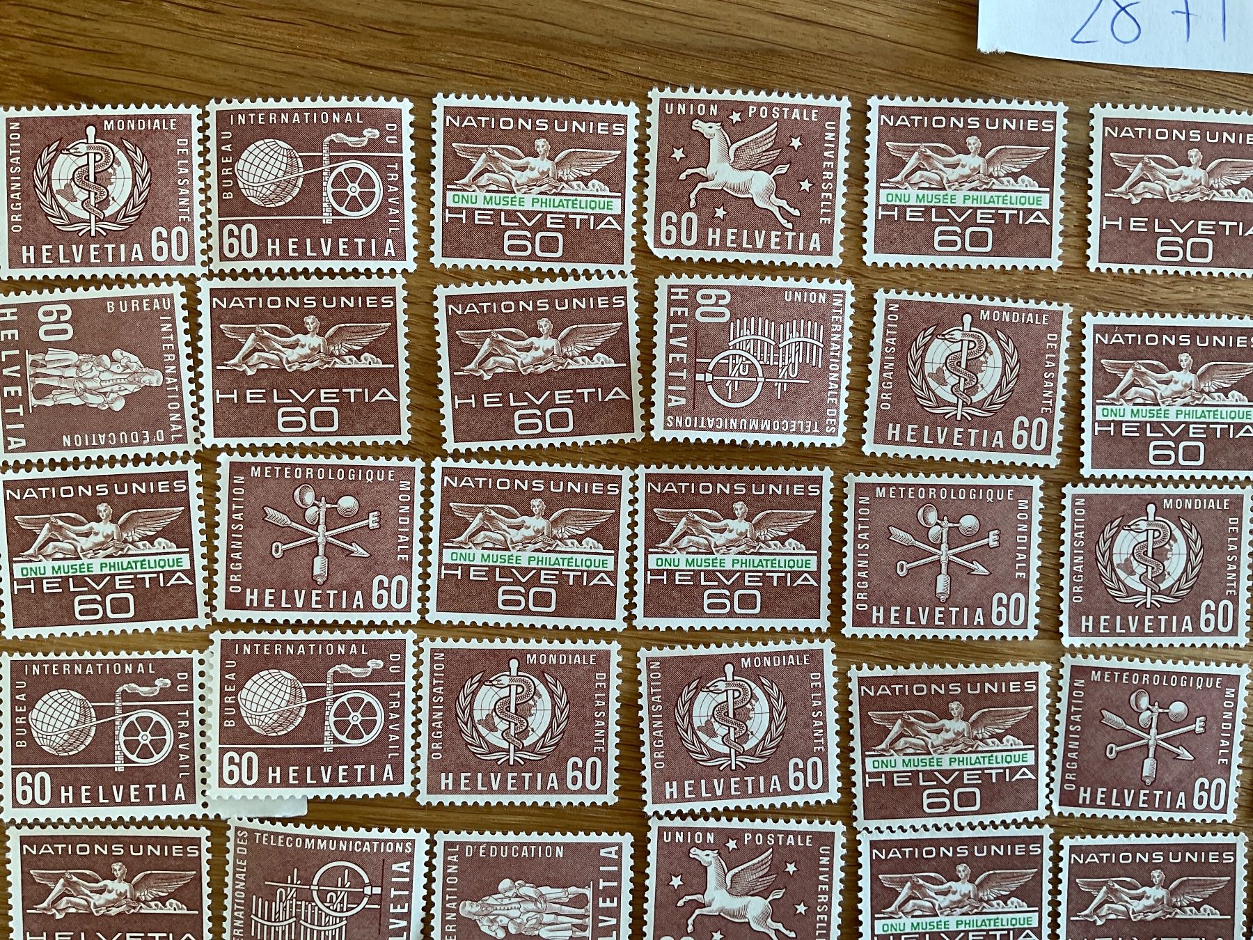 Tous les timbres: 60Fr Ämter Frankaturware ungestempelt postfrisch Sammlung – Neuf (Voir description) à Wil SG par Chefsugus 1