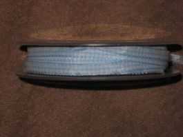 Karoband hellblau / weiss  5mm breit