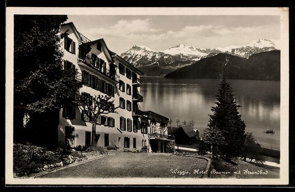 Ansichtskarten: AK Weggis, Hotel Strandbad Baumen – Gebraucht aus Berlin von bartko-reher