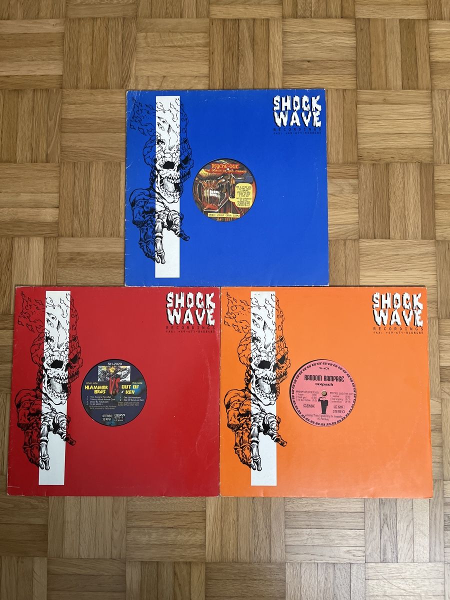 Dischi in vinile: 13er Schockwave Recordings Hardcore Vinyl-Set – Usato da Wangen b. Olten venduto da break72 5