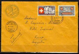 Selten 1939 Ballonwettfliegen nach Kairo