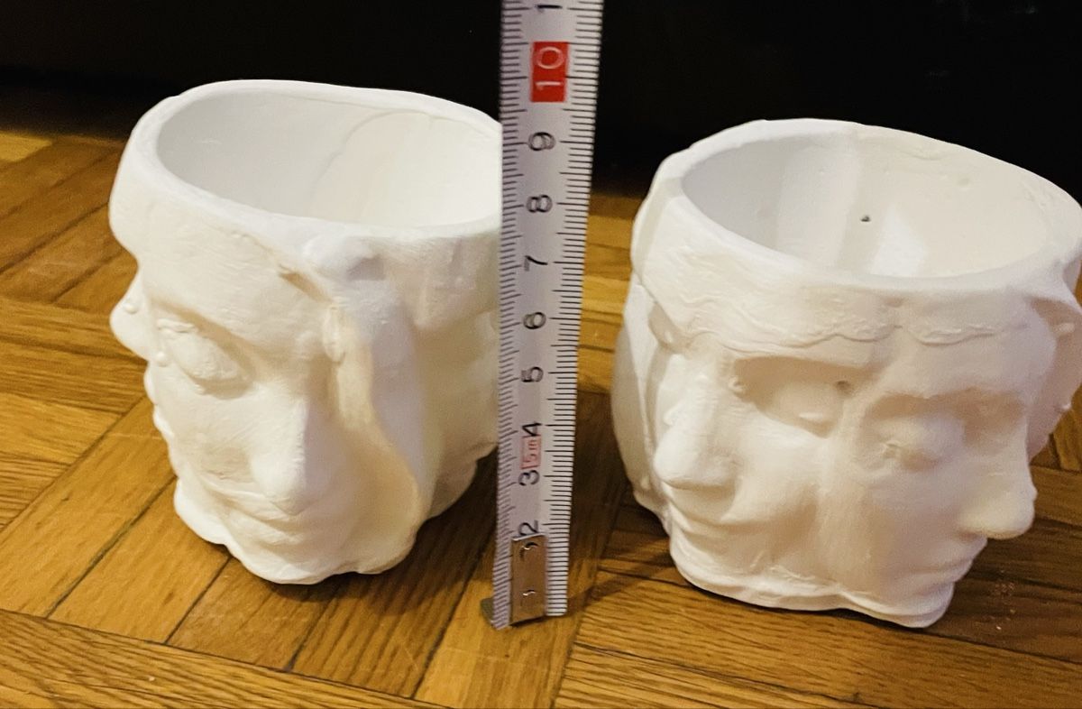 Pentole: Zwei Übertopf Töpfe mit Gesicht Relief, Deko, – Nuovo e nell'imballaggio originale da Au ZH venduto da Jaggy4 3