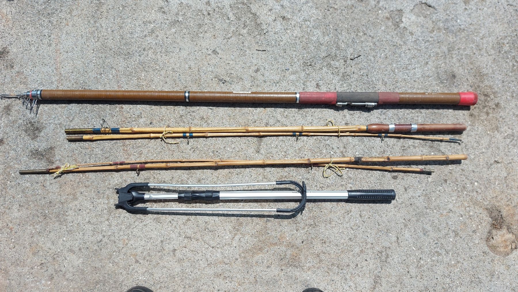 Vintage Bambus-Angelrute Set, ideal fr Bastler (Defekt) in  Heiligenschwendi fr CHF 1  nur Abholung auf Ricardo kaufen