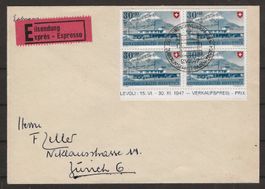 1947 : Express Brief mit B37 im VB mit Sonderstempel