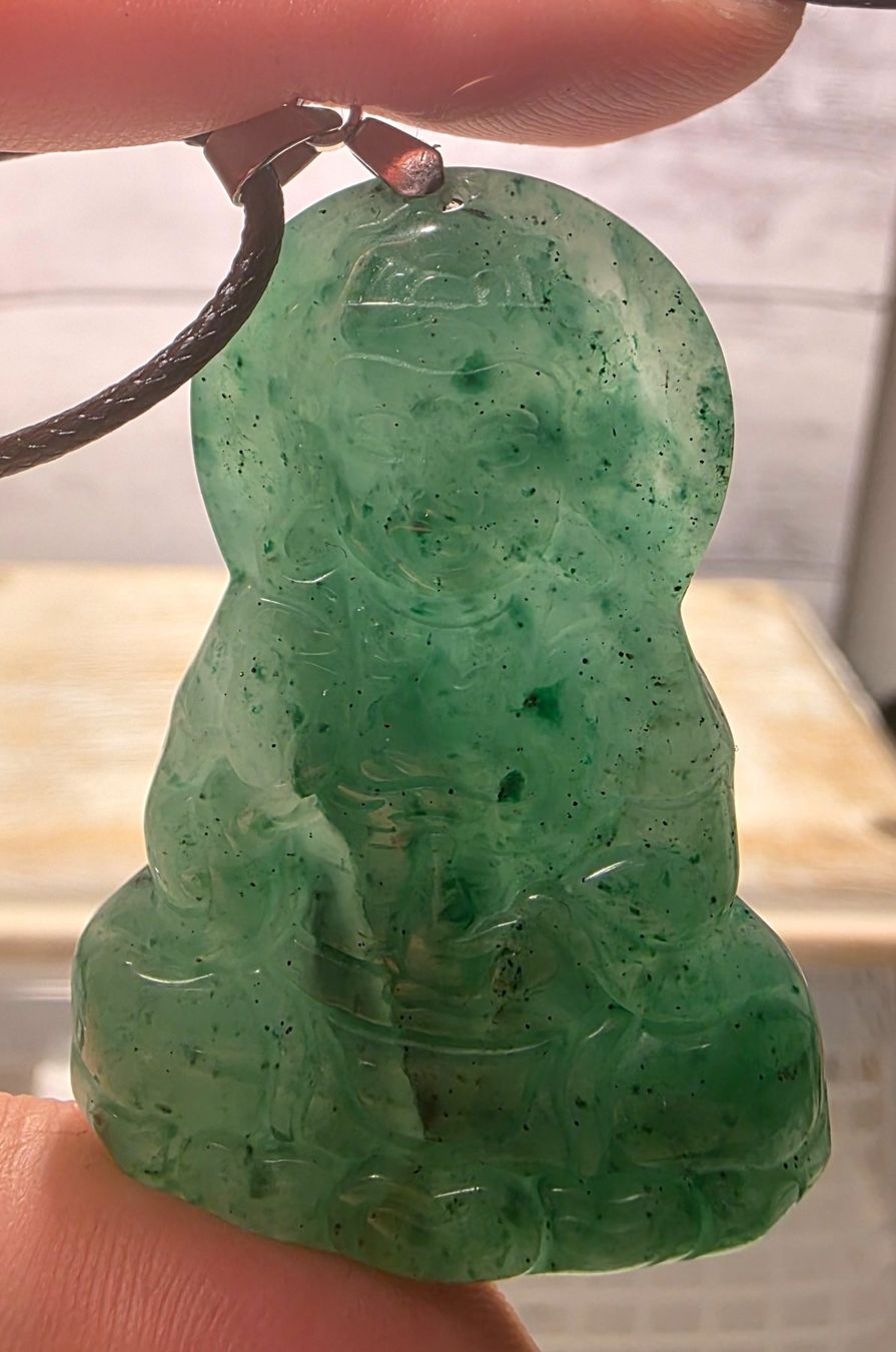 Minerali & Pietre curative: Jade Buddha Anhänger B mit Metallöse – Nuovo (secondo la descrizione) da Matzingen venduto da Shay_Crystalz 1