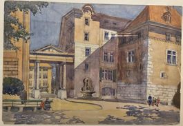 Tour Baudet Genève aquarelle