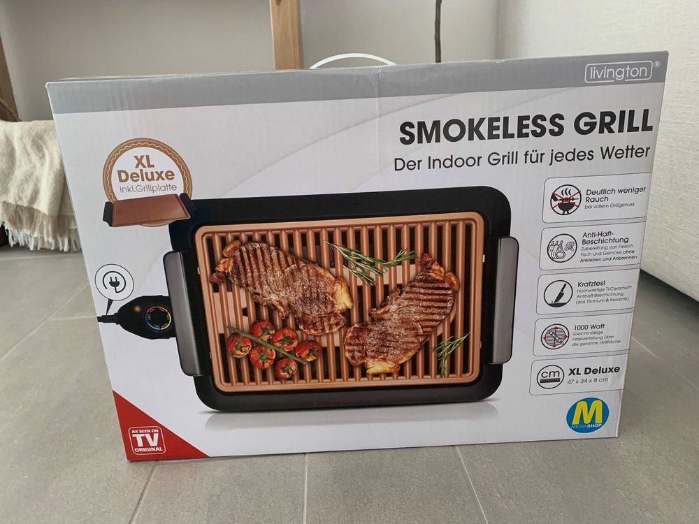 Livington Smokeless Grill XL Deluxe Tischgrill Kaufen auf Ricardo