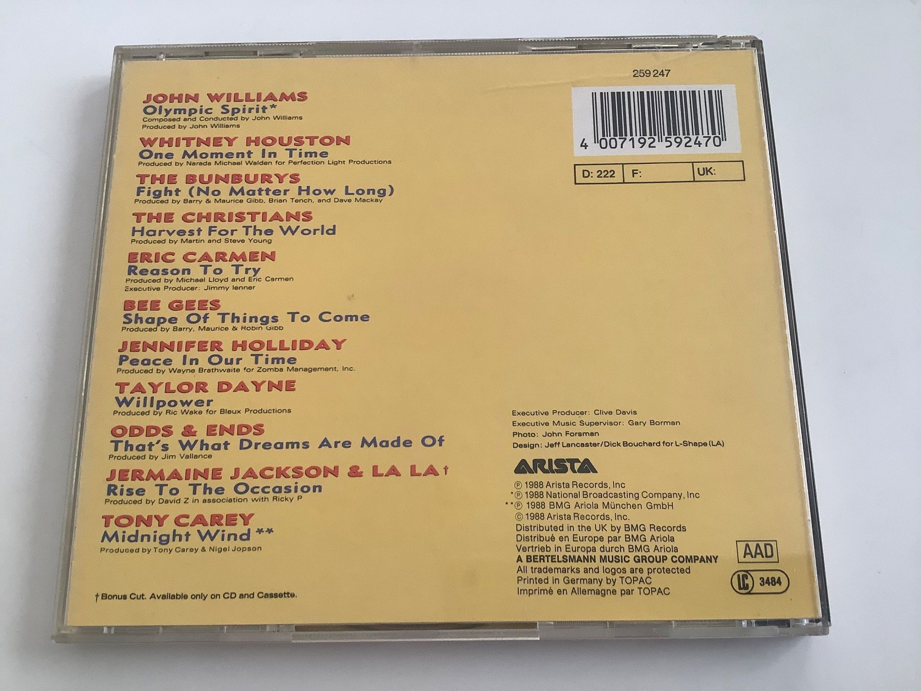 CD: One moment in time / 1988 – Usato da Dübendorf venduto da Shreck 1