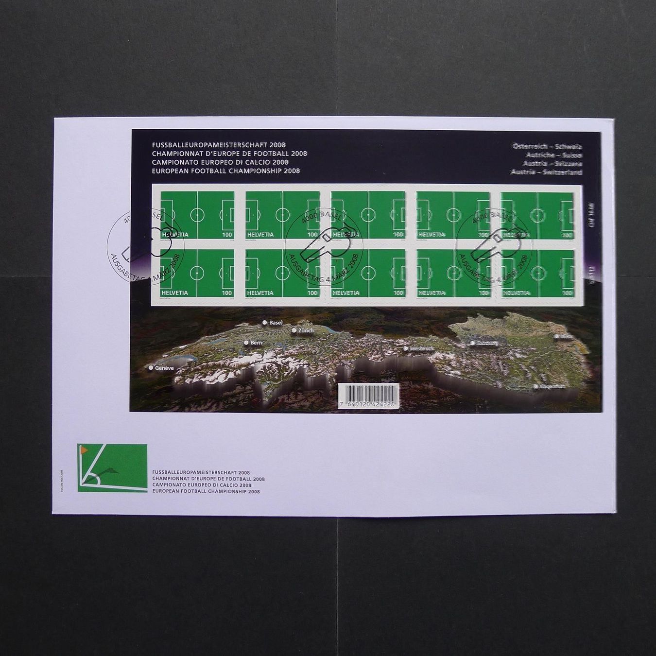 Alle Briefmarken: 2008 Nr. 1264B Kleinbogen FDC – Gebraucht aus Dagmersellen von wyss1982