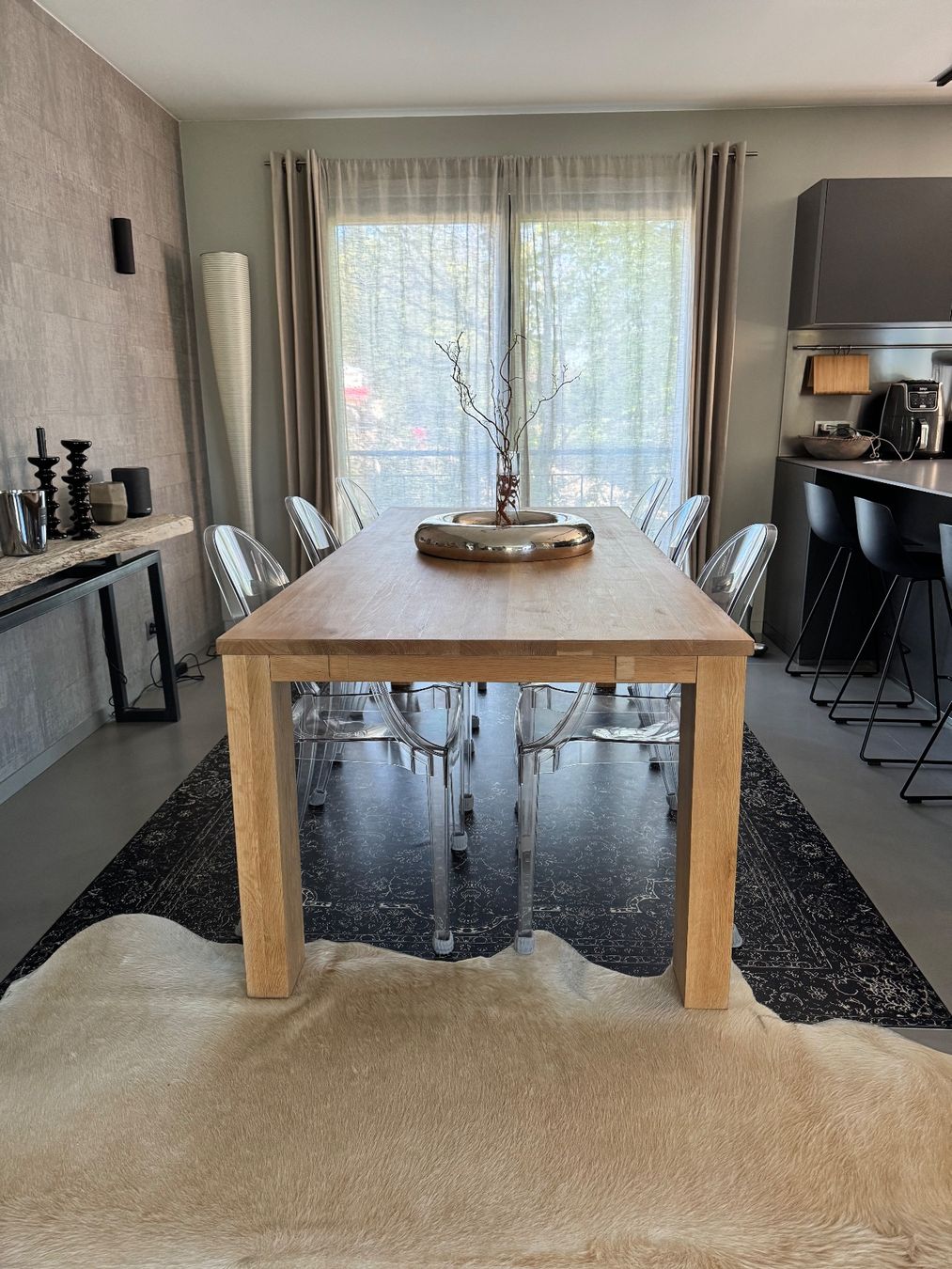 Tables: Table en chêne massif avec rallonge séparée – D'occasion à Thônex par anamag 1