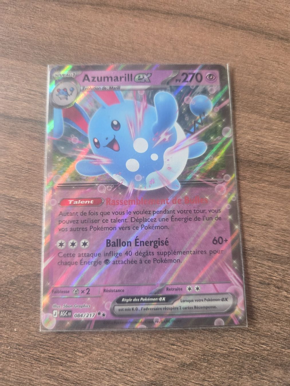 Pokémon Carte collezionabili: Héros Transcendent Azumarill EX 084/217 – Nuovo (secondo la descrizione) da Rossinière venduto da seb_68fd