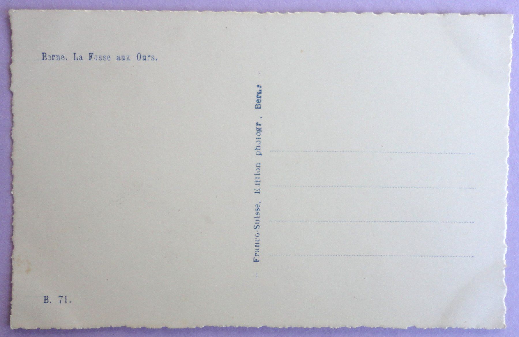 Cartes postales: Bern, Bärengraben – D'occasion à Fétigny par Billy2miny 1