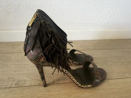 Exclusive Sergio Rossi Sandalen Phyton Fransen Gr.39💚