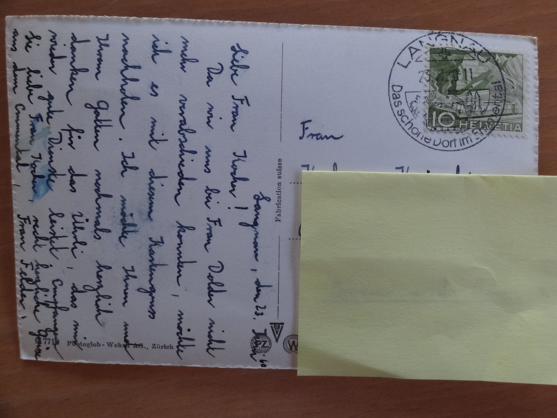 Cartoline postali: Langnau I.E. - BE - 1960 – Usato da St Léonard venduto da Riglin 1