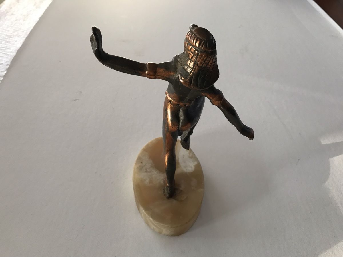 Statuette: Statuette danseuse orientale Art Déco sur socle onyx – Usato da Penthaz venduto da Petrus45 2