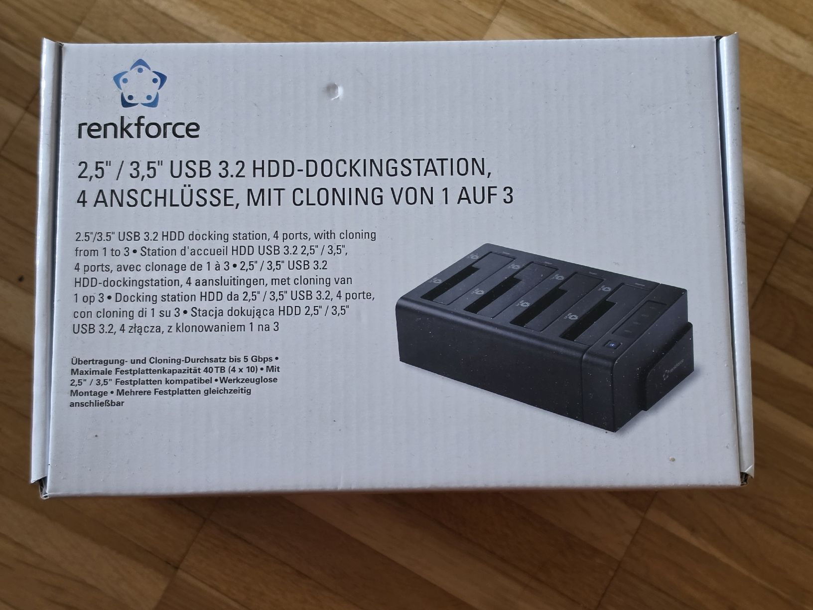 Renkforce Dockingstation: Renkforce 2,5"/3,5" USB 3.2 HDD-Dockingstation mit Cloning – Neu (gemäss Beschreibung) aus Aesch BL von immon