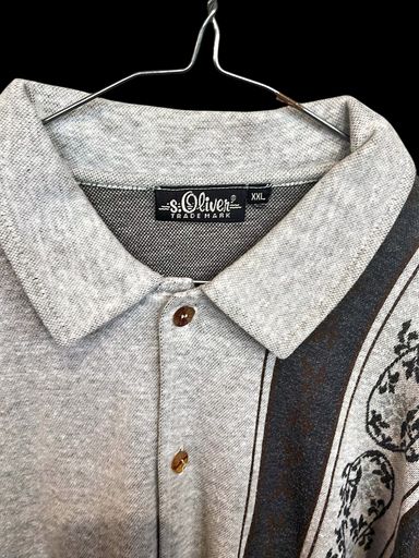 Hemden: s.Oliver Grau Button-Down Hemd mit gemustertem Detail - – Gebraucht aus Zug von vinokilo 3