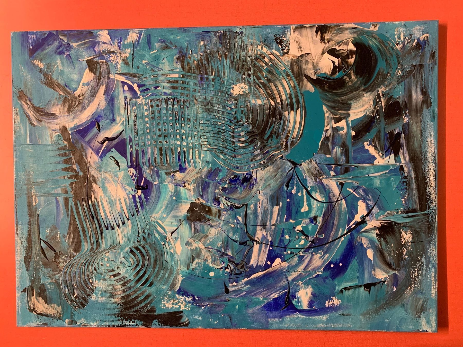 Dipinti: Bild Abstraktion, Acryl auf Leinwand. – Usato da Lanzenhäusern venduto da vic63 1