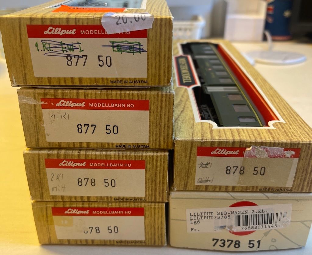4x Liliput 87750, 2x 87850, SBB Leichtstahl, DC (Gebraucht) in Therwil ...
