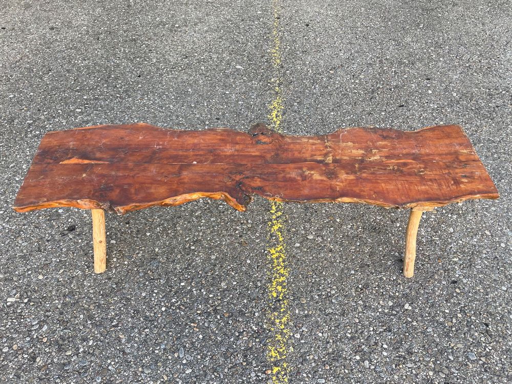 Rustikale Baumstamm Holzbank vintage Sitzbank 1960er Bänkli Kaufen