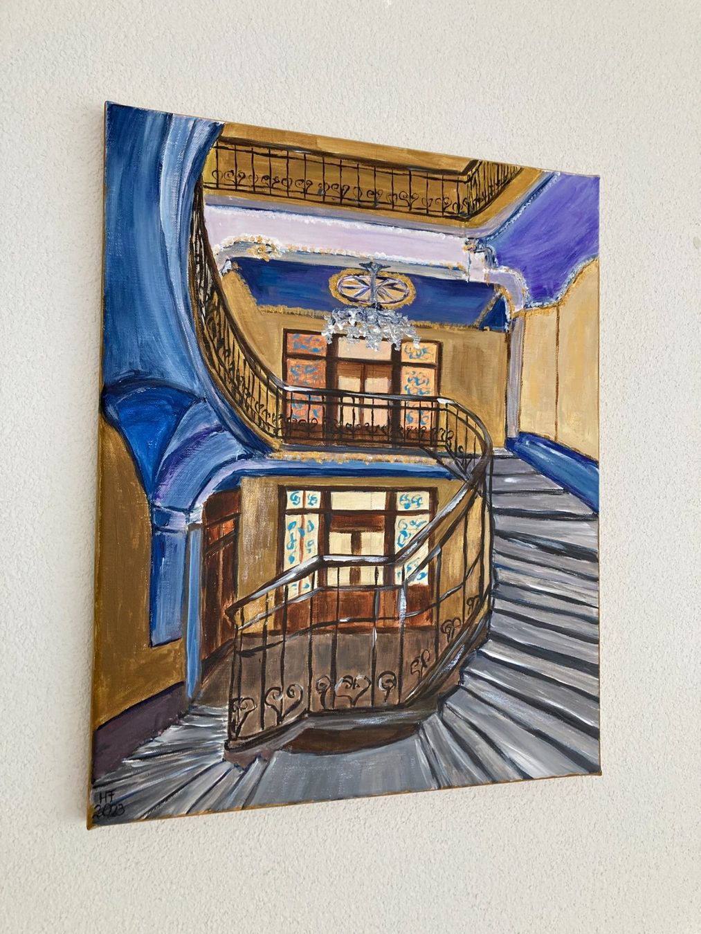 Dipinti: Das Treppenhaus - Acrylbild – Nuovo (secondo la descrizione) da Cham venduto da Felha 5