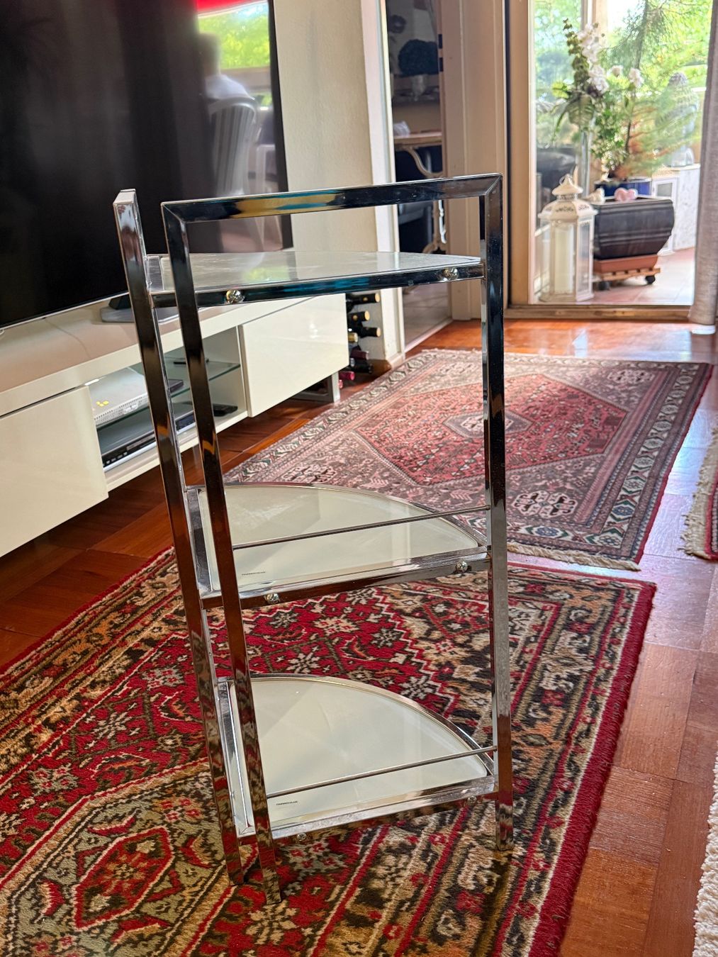 Scaffali: Eckregal 3 Ablagen Chrom Glas – Usato da Allschwil venduto da meeresperle 3