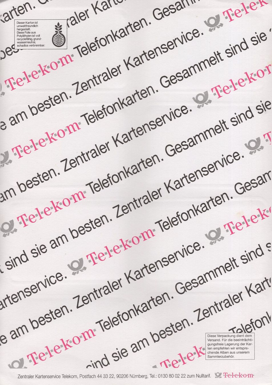 Schede telefoniche: 8 ungebrauchte Telefonkarten von der Telecom Deutschland – Nuovo (secondo la descrizione) da Eglisau venduto da Chperfins 2