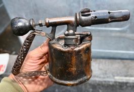 antik Messing LÖTLAMPE Vesta FJ Express Paris PTT Nr. I 1630