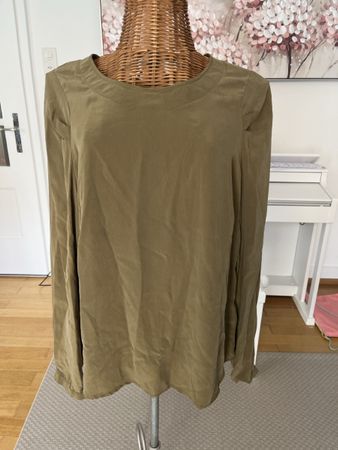 Seidenbluse, Cyrillus, Khaki, 40/42