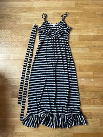 Robe longue à rayures