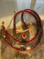 GRANAT Kette Halskette Edelstein Collier 52 cm Halsschmuck
